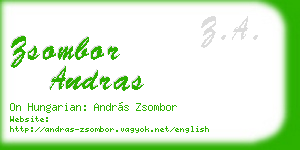 zsombor andras business card
