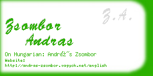 zsombor andras business card